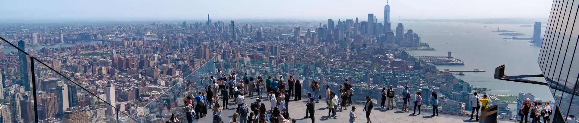 The Edge at sunset overlooking New York City