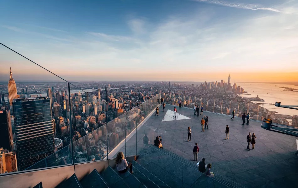 The Edge at sunset overlooking New York City