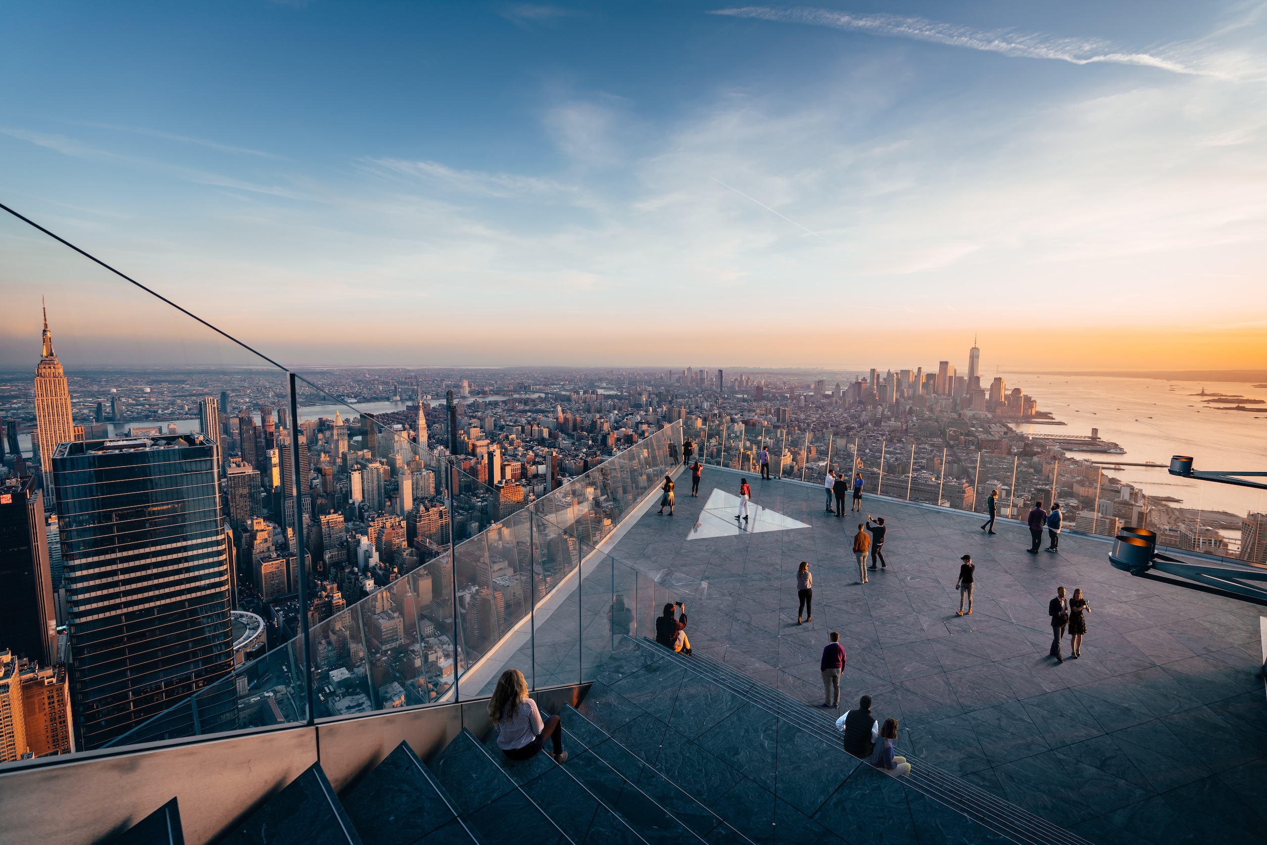 The Edge at sunset overlooking New York City