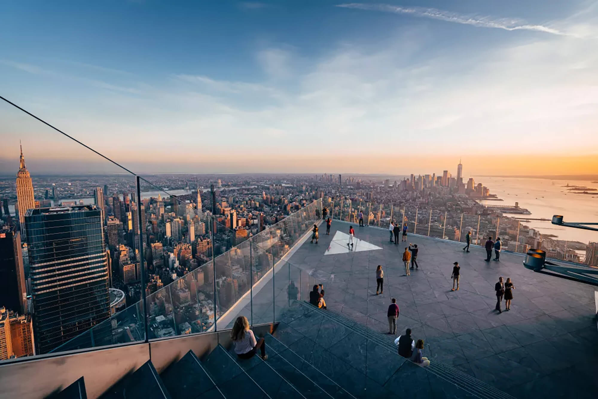 The Edge at sunset overlooking New York City