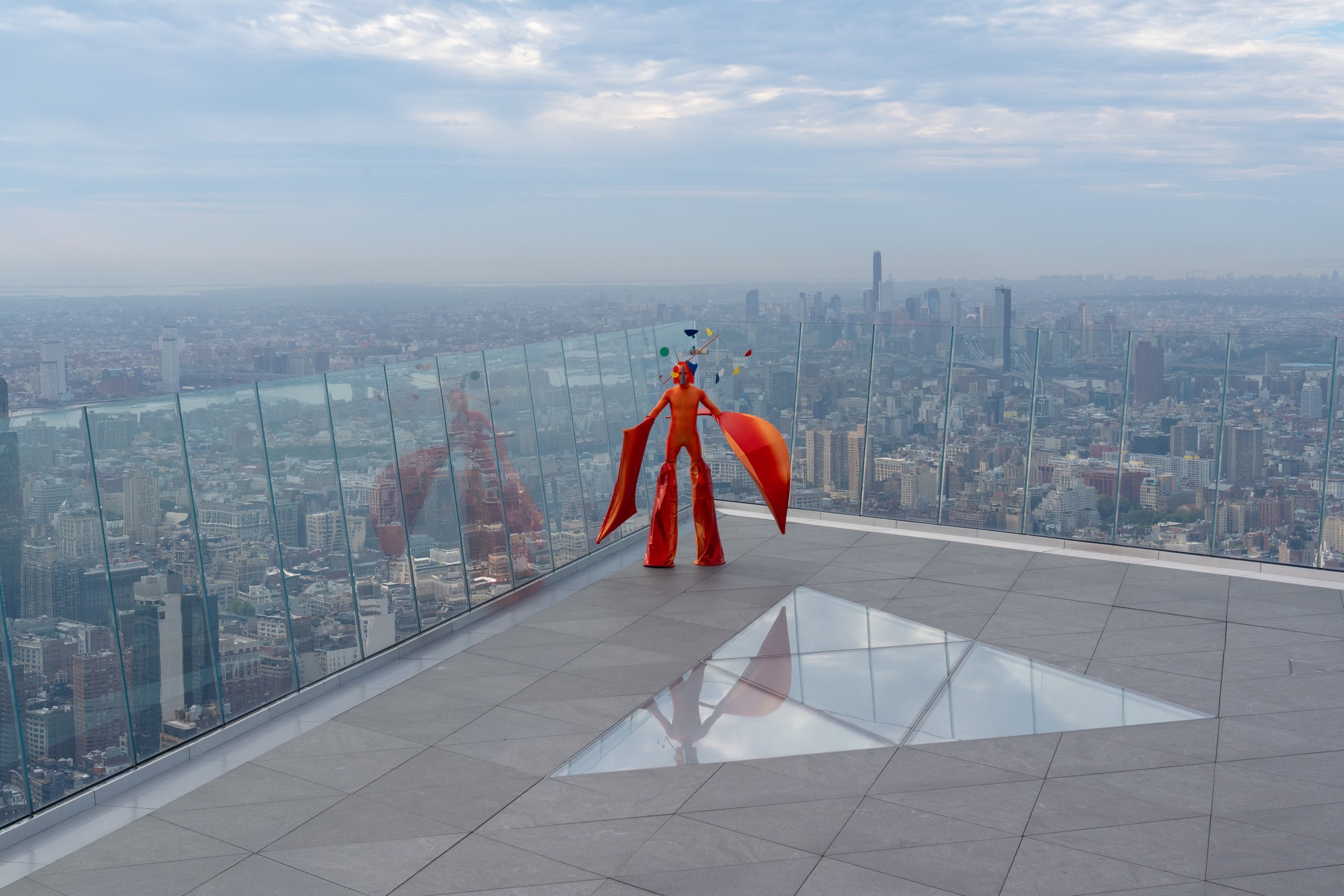 Performance Artist Darrell Thorne outside during the Garden of Shadows at The Edge